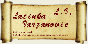 Latinka Varzanović vizit kartica